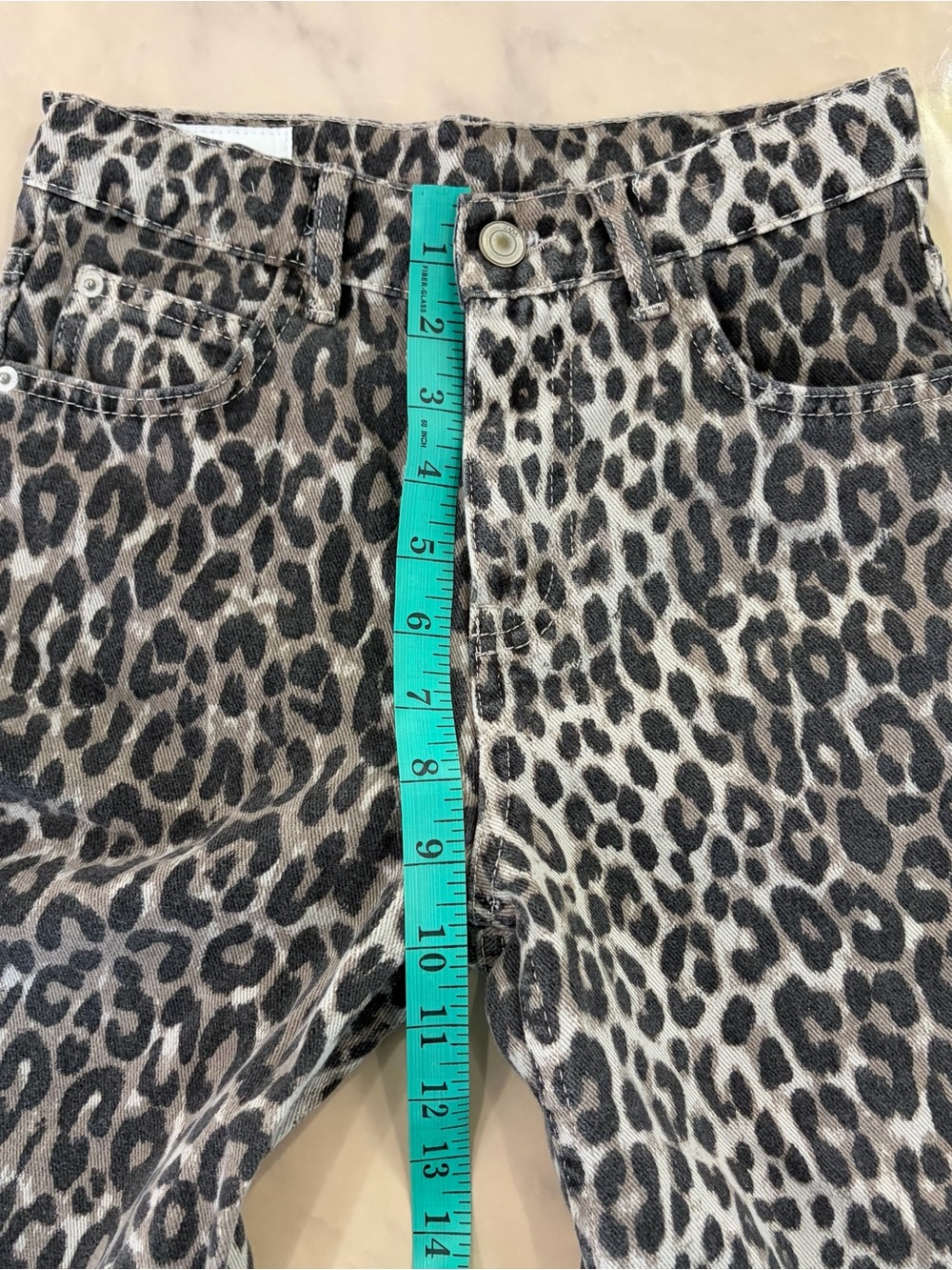 Zara Girls Leopard Print Wide Leg Jeans. - Picture 8 of 10